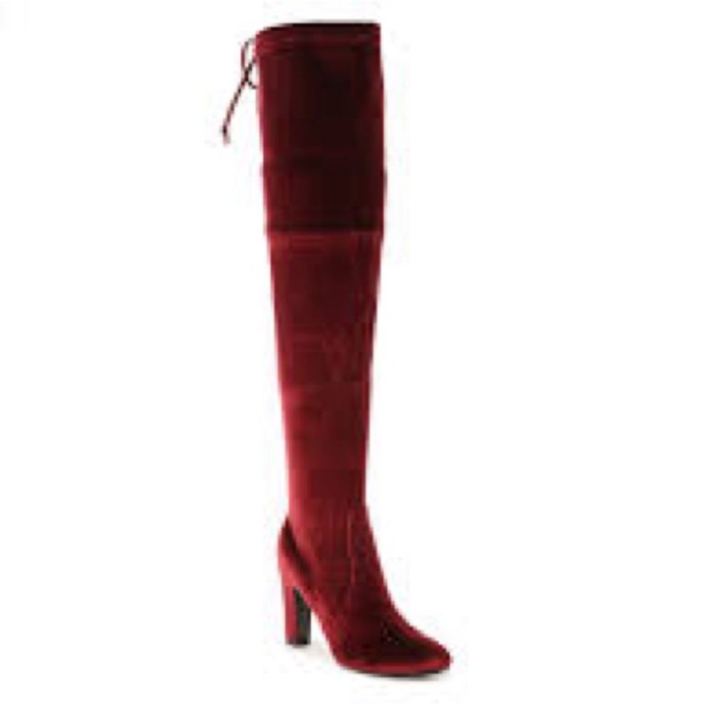 UNISA Purple Leather Suede Knee Thigh High Boots 7M